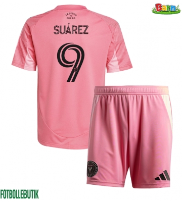 Inter Miami Luis Suarez #9 Hemmaställ Barn 2025-26 Kortärmad (+ Korta byxor)